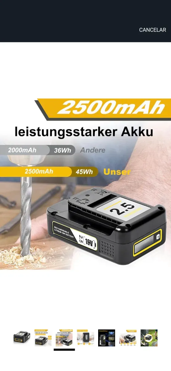 Batería 18V Compatible Kärcher 2.5Ah