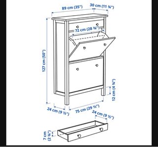 Zapatero Ikea Hemnes Blanco