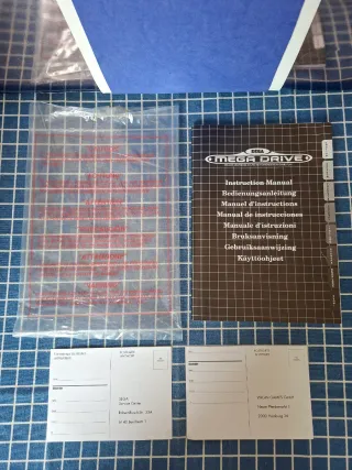 MEGADRIVE 1 ORIGINALES MANUAL +TARJETAS +BOLSA