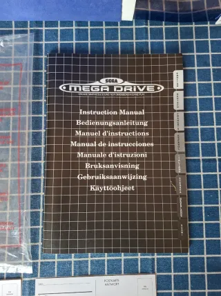 MEGADRIVE 1 ORIGINALES MANUAL +TARJETAS +BOLSA