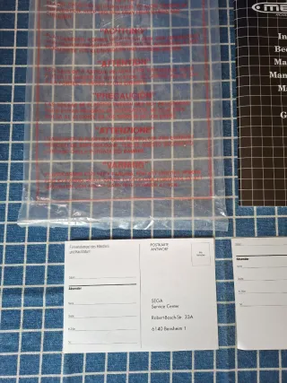 MEGADRIVE 1 ORIGINALES MANUAL +TARJETAS +BOLSA