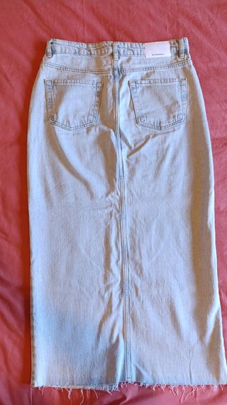 Falda vaquera larga Stradivarius Talla 38