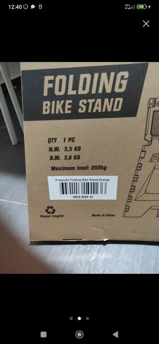 Caballete Plegable ProWorks Motocross Naranja