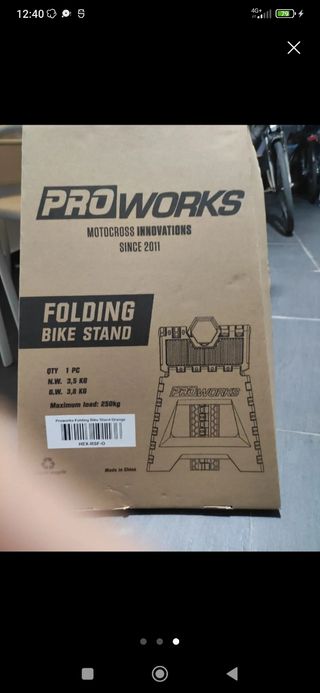 Caballete Plegable ProWorks Motocross Naranja