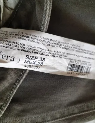 Pantalones Sfera Talla 38 Verde