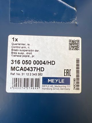 Brazo Suspensión MEYLE BMW Serie 3 Z4