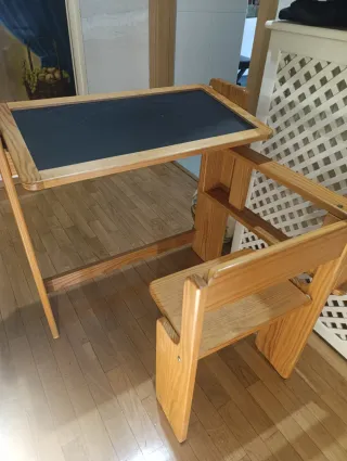 Pupitre pizarra infantil madera plegable