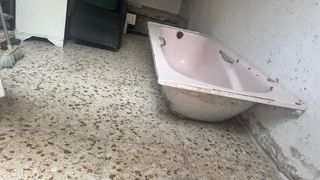 Bañera rosa vintage