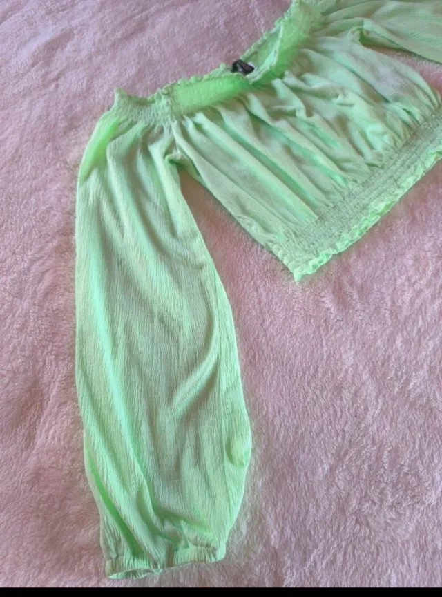 Blusa verde de mujer, talla única