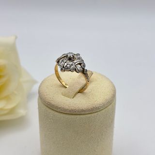 Anillo de oro 18kt con diamantes