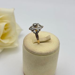Anillo de oro 18kt con diamantes