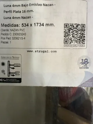 Ventanal Balconera puerta NUEVO A ESTRENAR 80x220