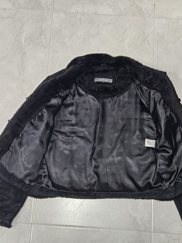 Chaqueta Piel Mujer Negra