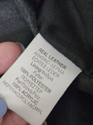 Chaqueta Piel Mujer Negra