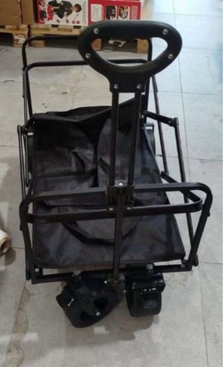 Carro plegable playa negro