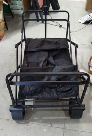 Carro plegable playa negro