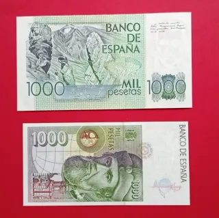 SC plancha 1000 pesetas 1979 y 1992 