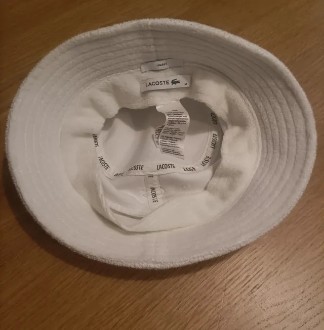 Gorro Bucket Lacoste Blanco Unisex 