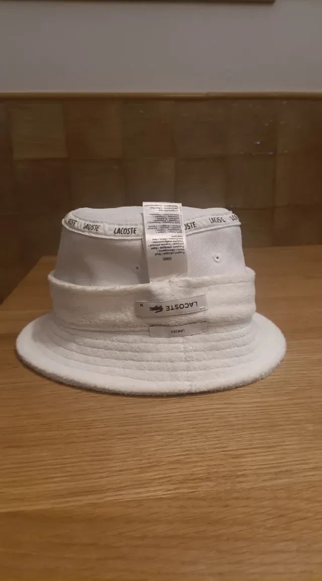 Gorro Bucket Lacoste Blanco Unisex 