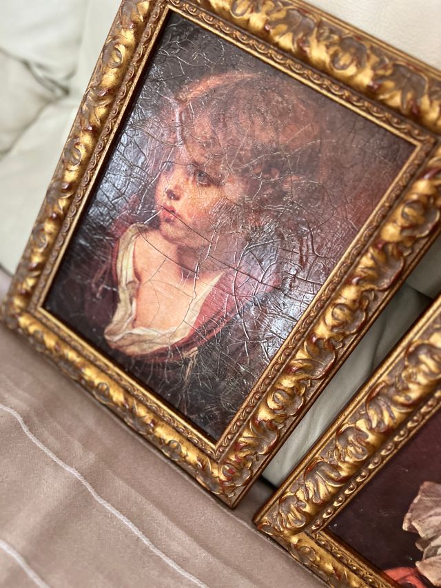 Cuadros “Niño rico y niño pobre” – hechos a mano,