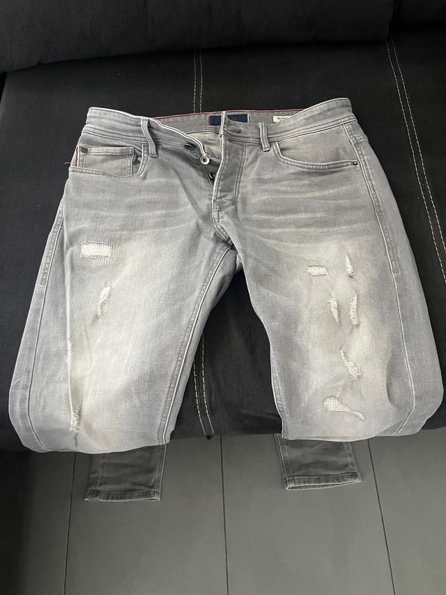 Pantalón Salsa Gris Desgastado Talla 32