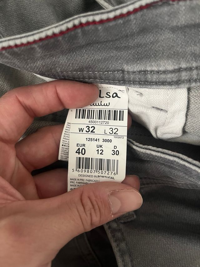 Pantalón Salsa Gris Desgastado Talla 32