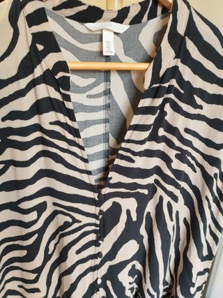 Vestido H&M Cebra Talla L Nuevo