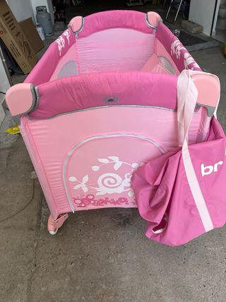 Cuna de viaje Brevi rosa