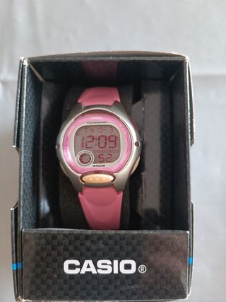 Reloj Casio Digital Niñas Rosa y Plateado