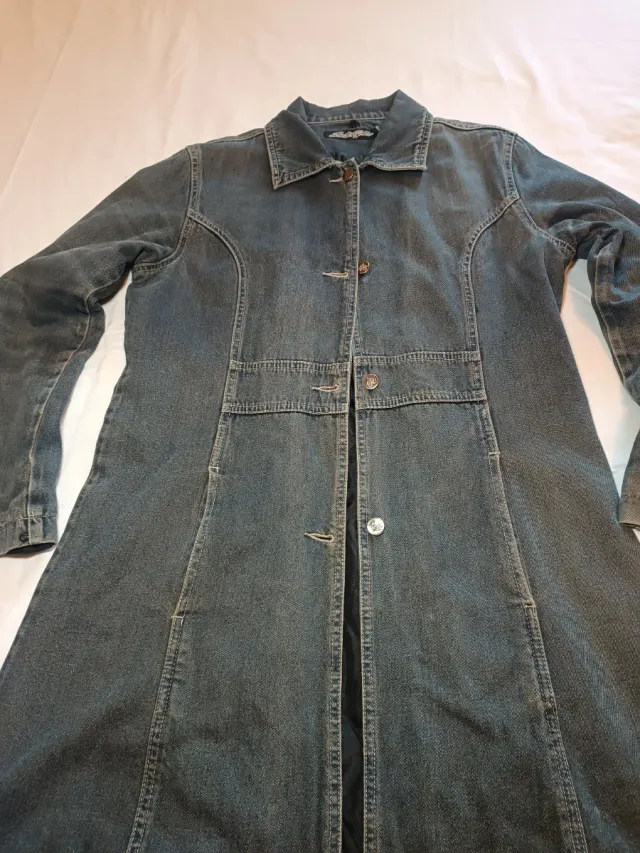 Giacca lunga in denim vintage