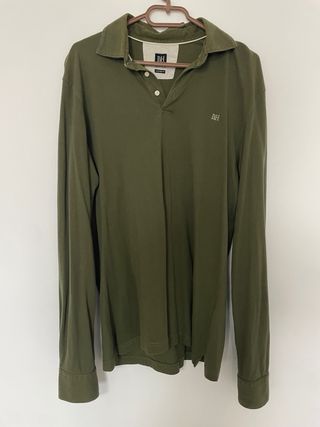 Polo Pedro del Hierro verde oliva manga larga