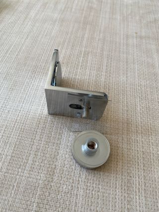 Escuadra Soporte Metálico Vidrio Mampara