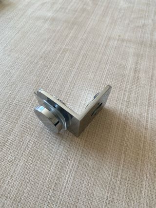 Escuadra Soporte Metálico Vidrio Mampara