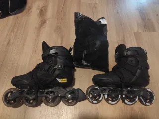 Patines Negros Talla 43 + Protectores