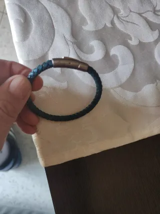 Pulsera Lotus Trenzada Azul y acero