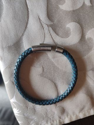 Pulsera Lotus Trenzada Azul y acero