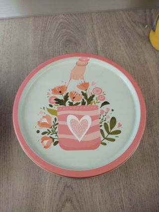 Lote 2 latas decorativas redondas