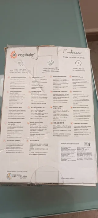Ergobaby Embrace Portabebés Recién Nacido negro