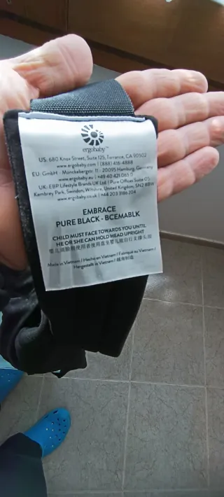 Ergobaby Embrace Portabebés Recién Nacido negro