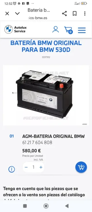Batería BMW Original
