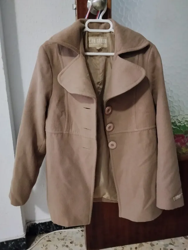 Abrigo de paño mujer LIFE STYLER beige