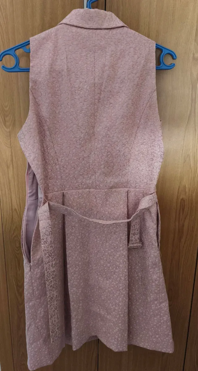 Vestido de ceremonia rosa brillante corto talla40