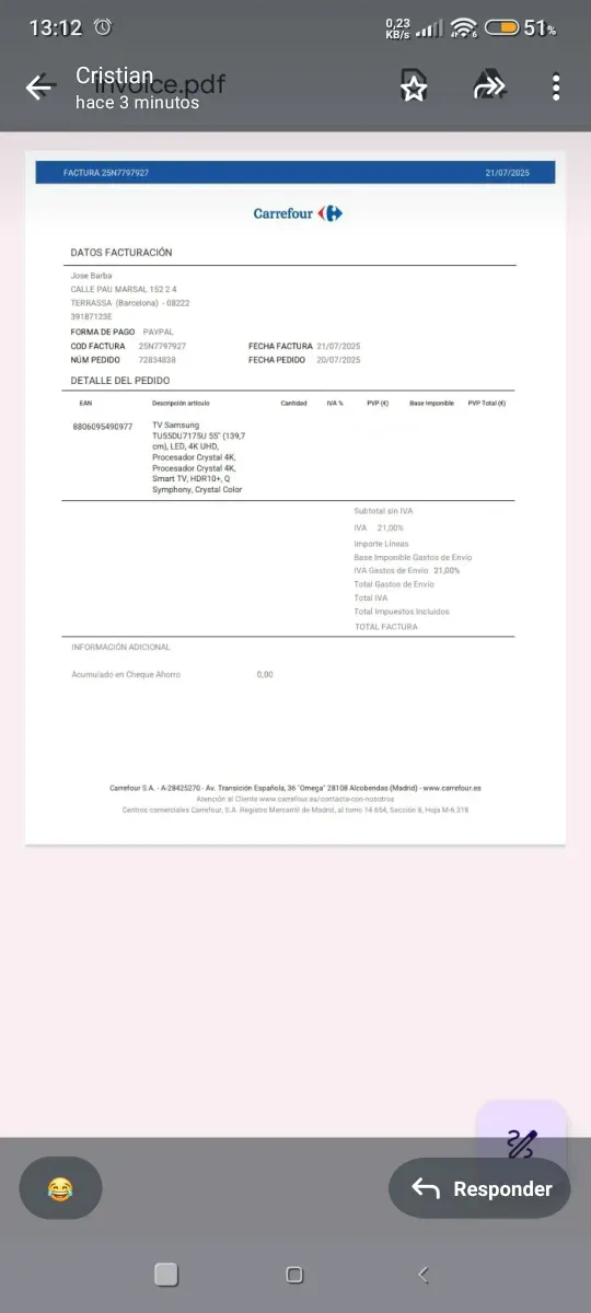 Smart TV Samsung TU55DU7175U