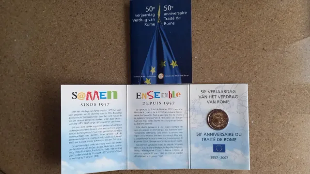 Belgica,  conmemorativas FDC, 2007 y 1012