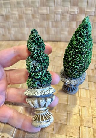 Coppia piante decorative per casa bambole