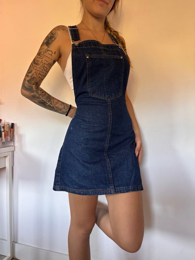 Lote 3 prendas: vestido floral, mono denim y mono