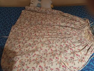 Falda huertana beige y rosa