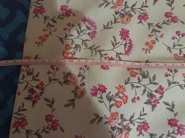 Falda huertana beige y rosa