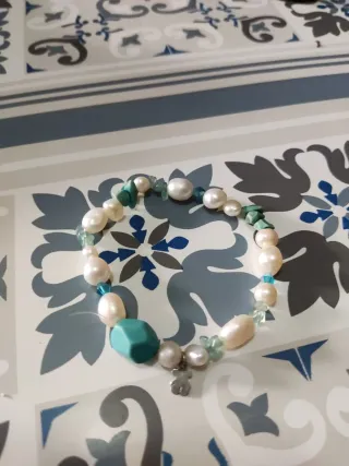 Pulsera Tous Turquesa y Perlas