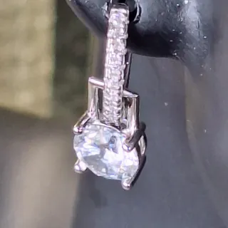 Pendientes Moissanita Plata